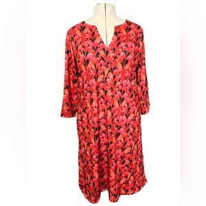 Lesley Evers Maeve Dress Size XL Travel Vacation Spring Colorful Easy Dressing